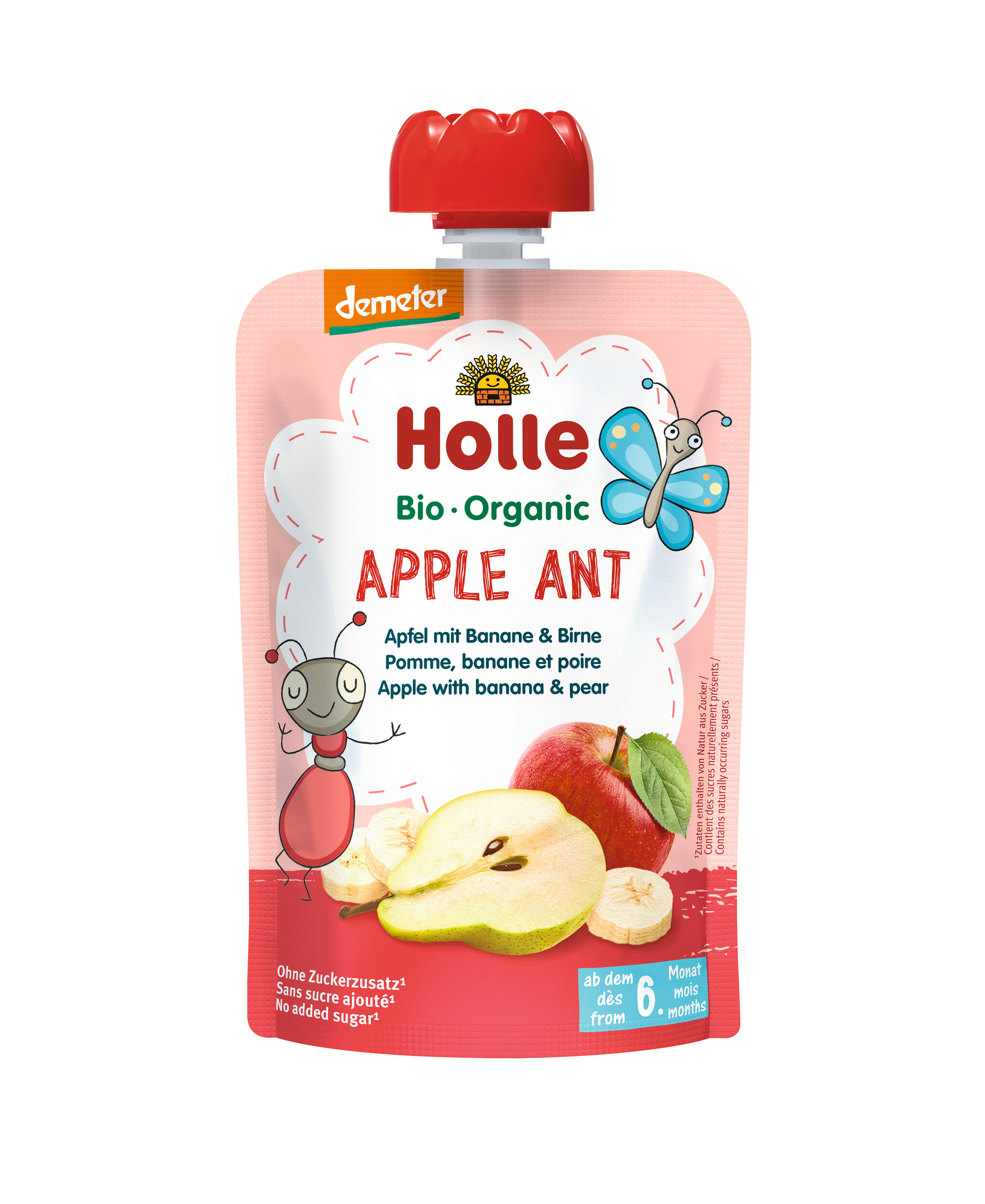 HOLLE Apple Ant Pouchy Apfel & Banane mit Birne 100 g