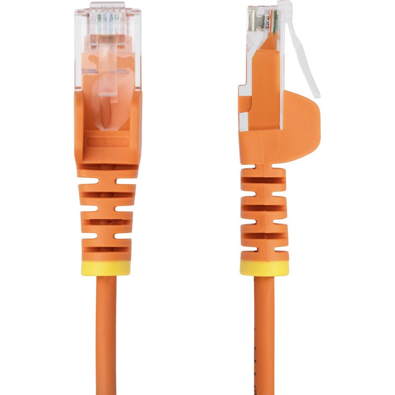 StarTech.com Câble Ethernet CAT6 Orange Fin de 5m, Sans Accroc, 100W PoE, UTP, LSZH, Fil de Cuivre Pur 28AWG, Cordon Patch Réseau RJ45 avec Serre-Câble, Contrôlé Fluke