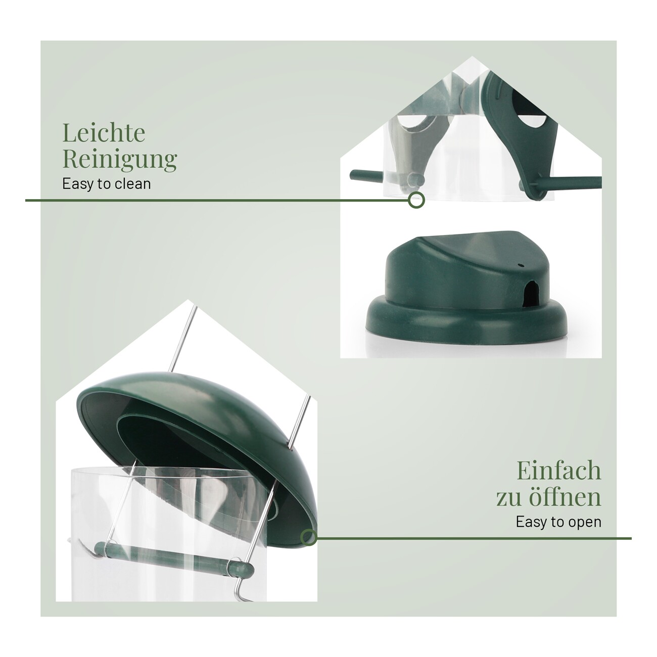 WILDLIFE HOME Vogelfuttersäule für Körnerfutter, 30cm