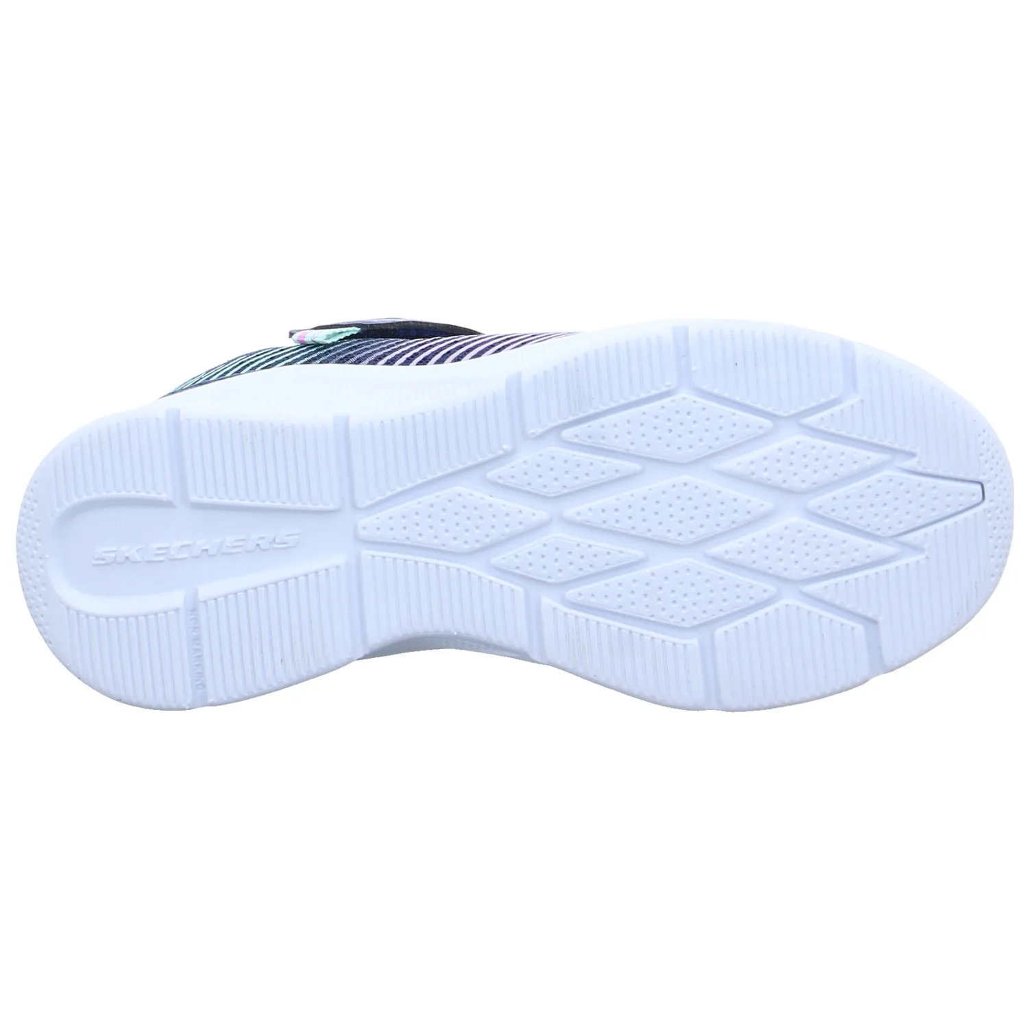 SKECHERS Kleinkinder-Halbschuh Klett Blau Textil  Sneaker