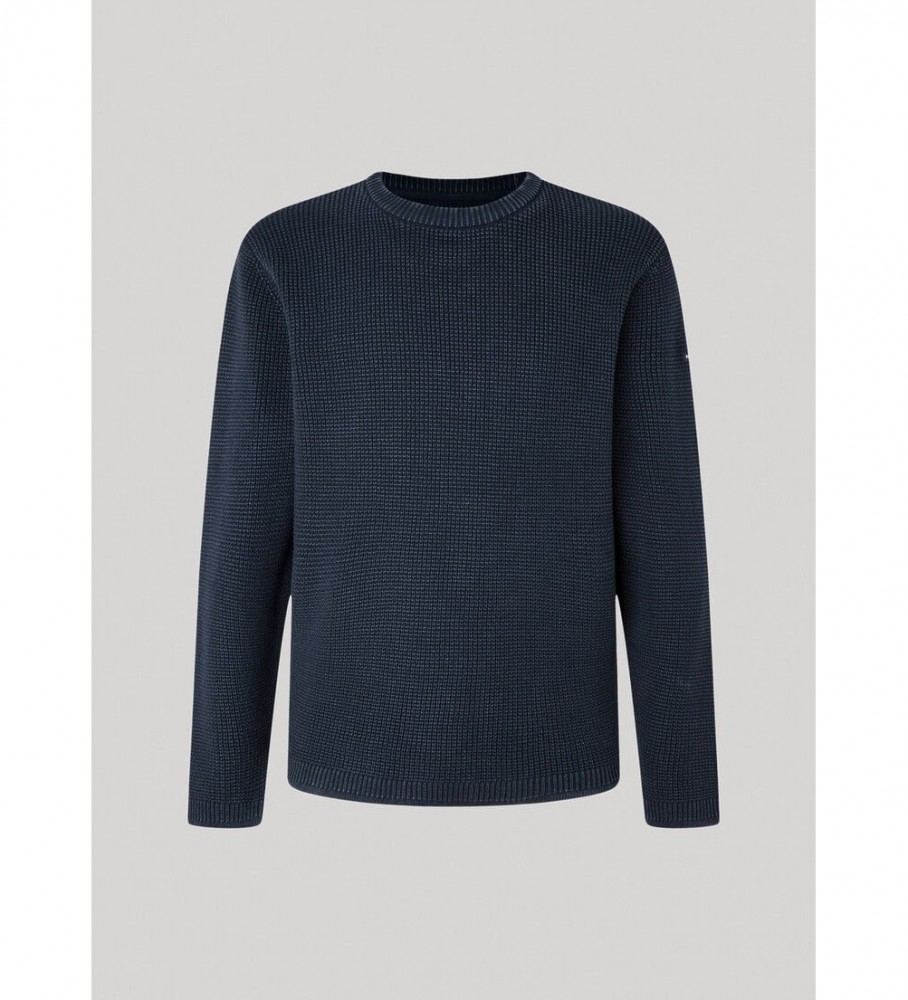 Suéter Pepe Jeans Dean de gola redonda, azul marinho