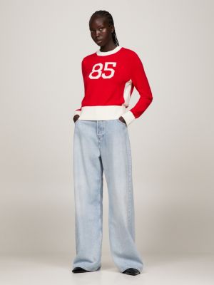 Calça jeans oversized de cintura média