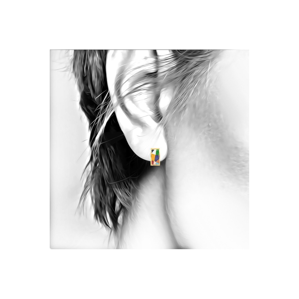 Boucles d'oreilles en acier inoxydable par SC Bohème
