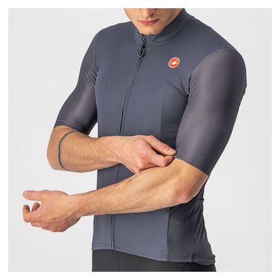 Maillot Manches Courtes Castelli Endurance Elite Gris