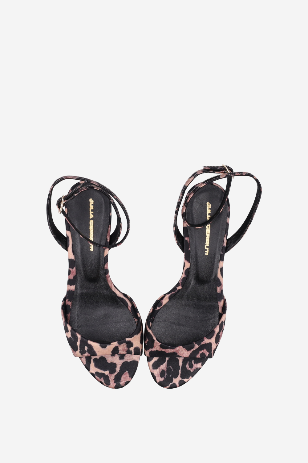 Satin heeled sandals