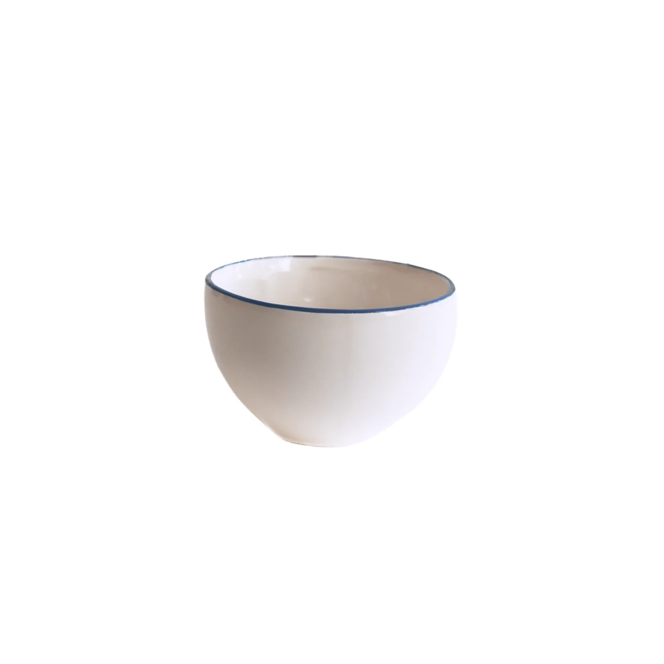 Val Pottery  Baby skål, hvid/blå - Ø10 cm.