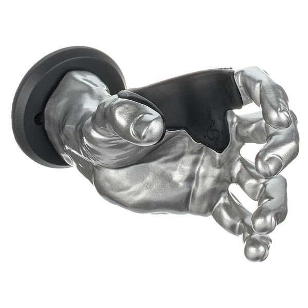 Guitar Grip Silver Metallic Male Hand left