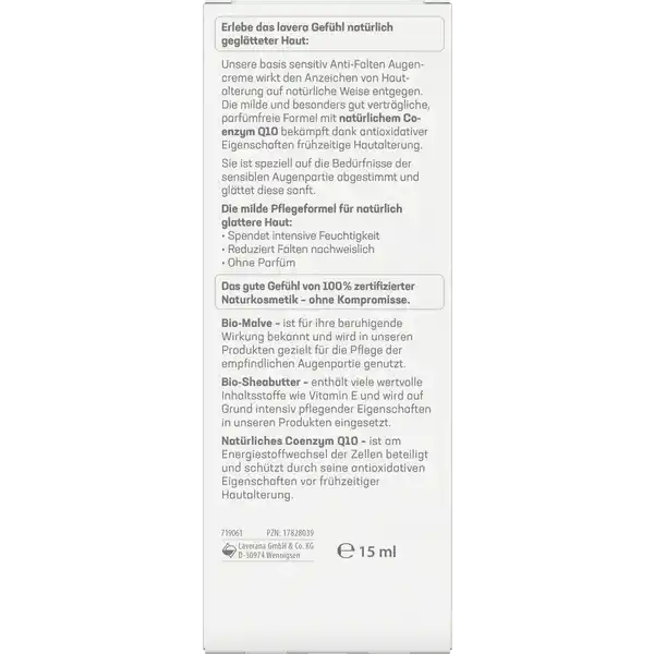 basis sensitiv Anti-Falten Augencreme