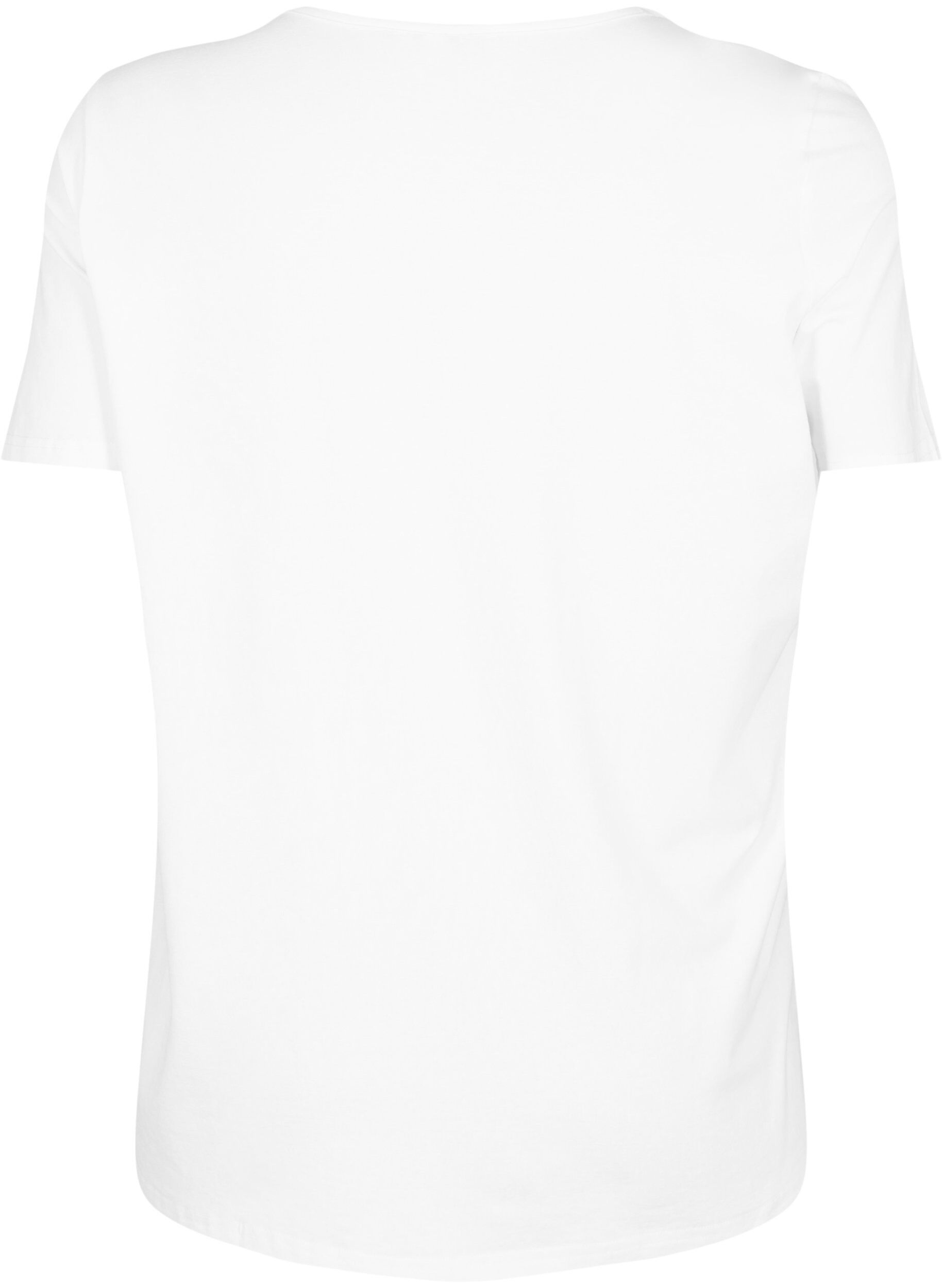T-shirt med v-udskæring og krydsdetalje