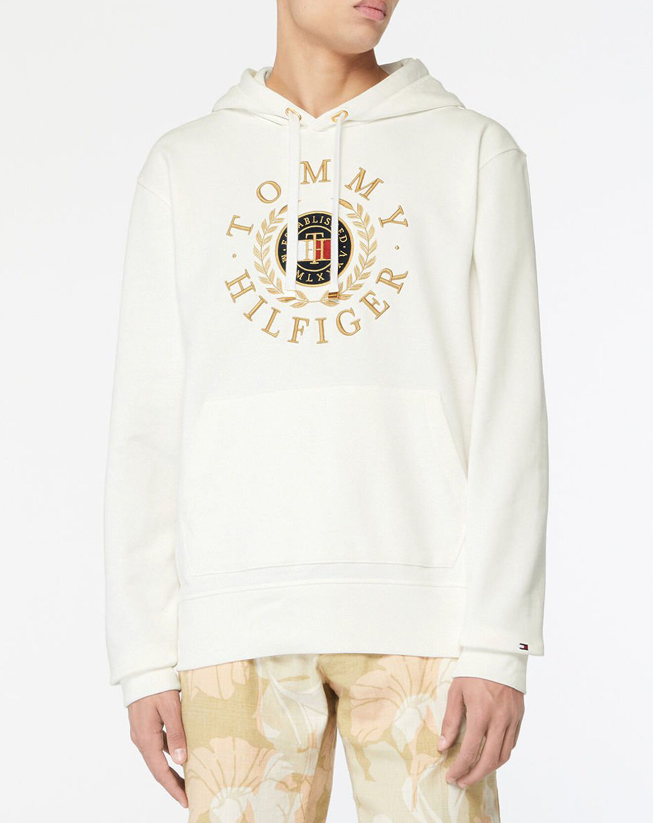 Tommy Hilfiger Sweat à capuche Icon Roundall Graphic blanc