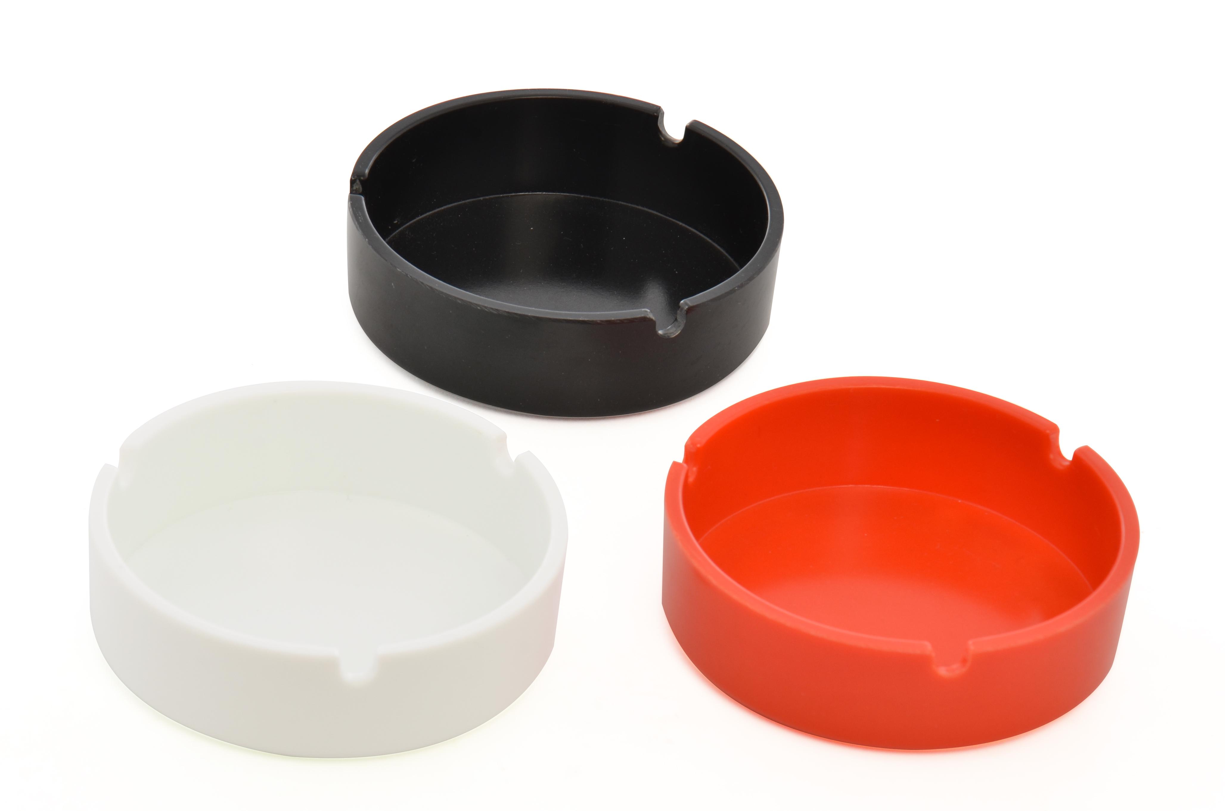 CENDRIER MELAMINE ROND OUVERT
