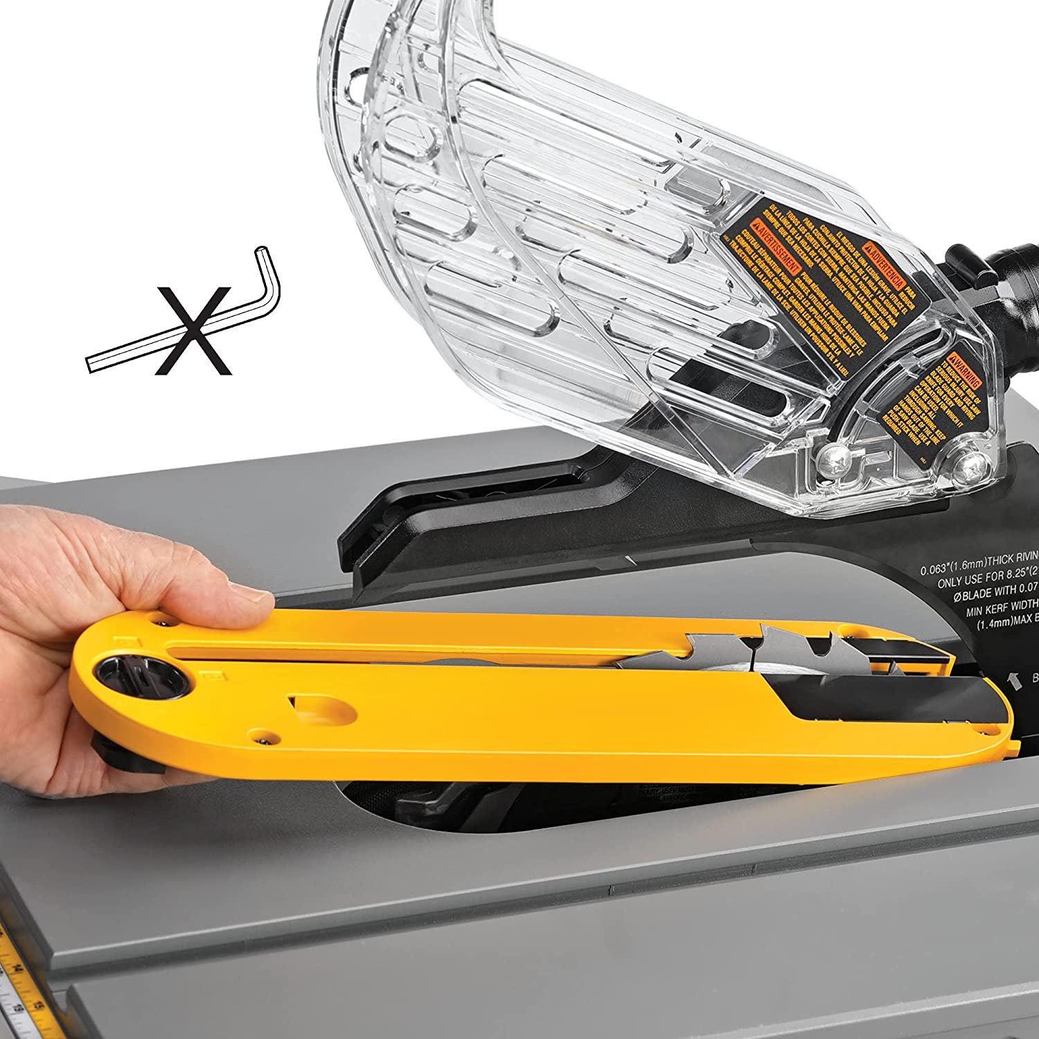 Serra de mesa DEWALT para canteiro de obras, compacta, 8-1/4 polegadas (DWE7485)