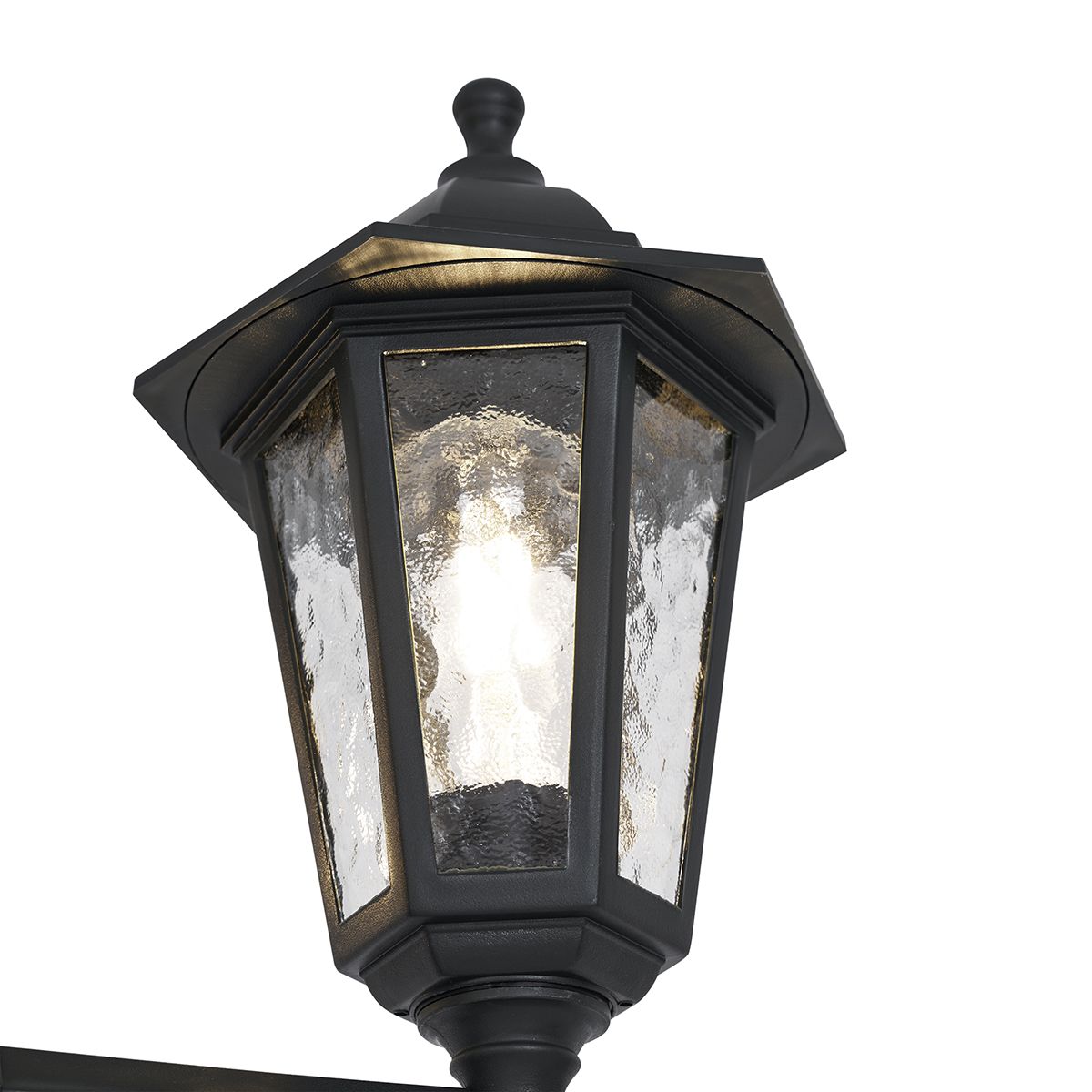 Klassieke buitenpaal zwart 217cm IP44 - New Haven Hammered