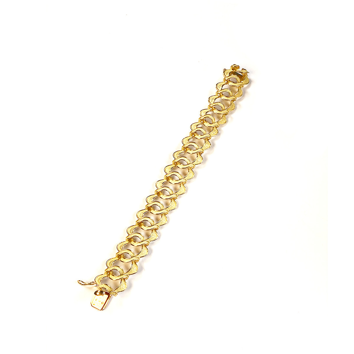 Bracelet d'occasion or 750 jaune maille fantaisie 17,5 cm
