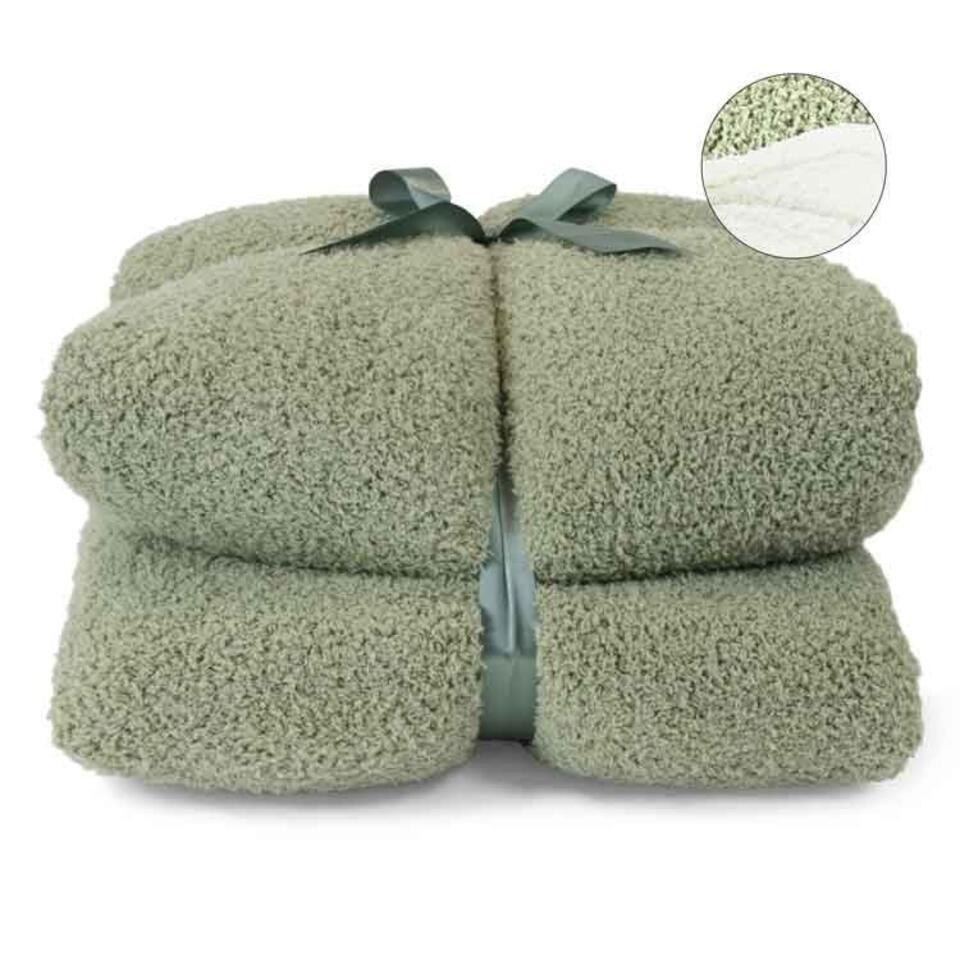 Unique Living - Plaid Douwe Tea Green -150x200cm