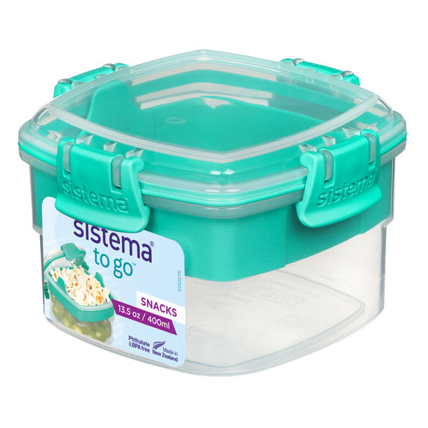 Sistema To Go snackdoos Snacks Minty Teal 400ml (6 ass.)