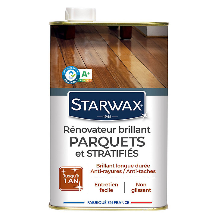 Rénovateur brillant protecteur parquets et sols stratifiés Starwax 1L