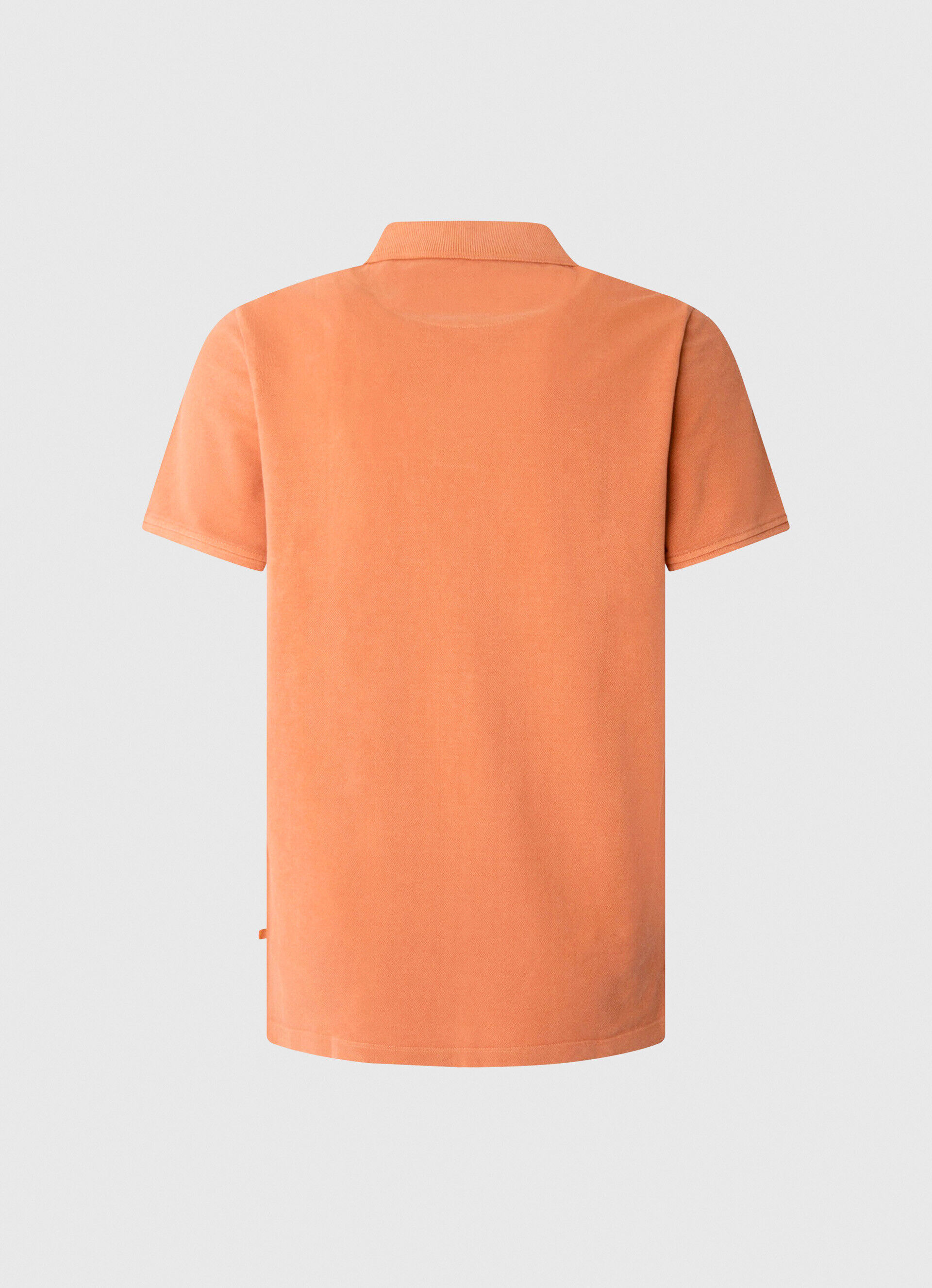 Polo Piqué com logotipo bordado - laranja abóbora