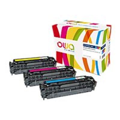 Cartouche laser compatible HP 305A - pack de 3 - cyan, magenta, jaune - Owa K35580OW