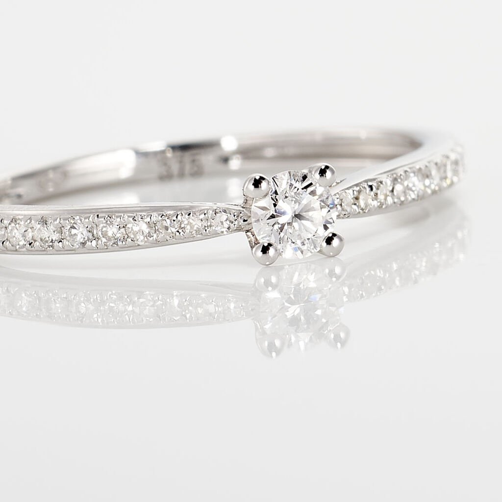 Bague Solitaire Hemera Or Blanc Diamant