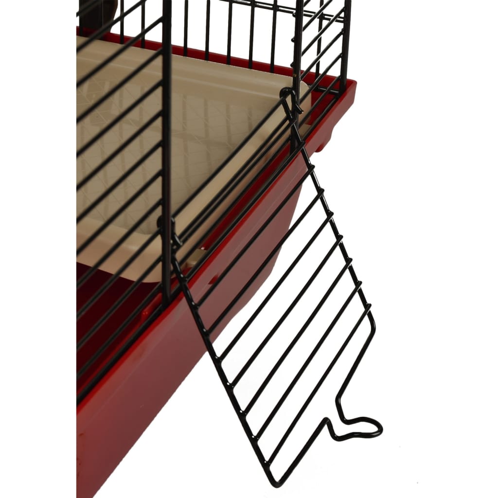 Cage pour hamsters enzo 2 41,5x28,5x38 cm bordeaux