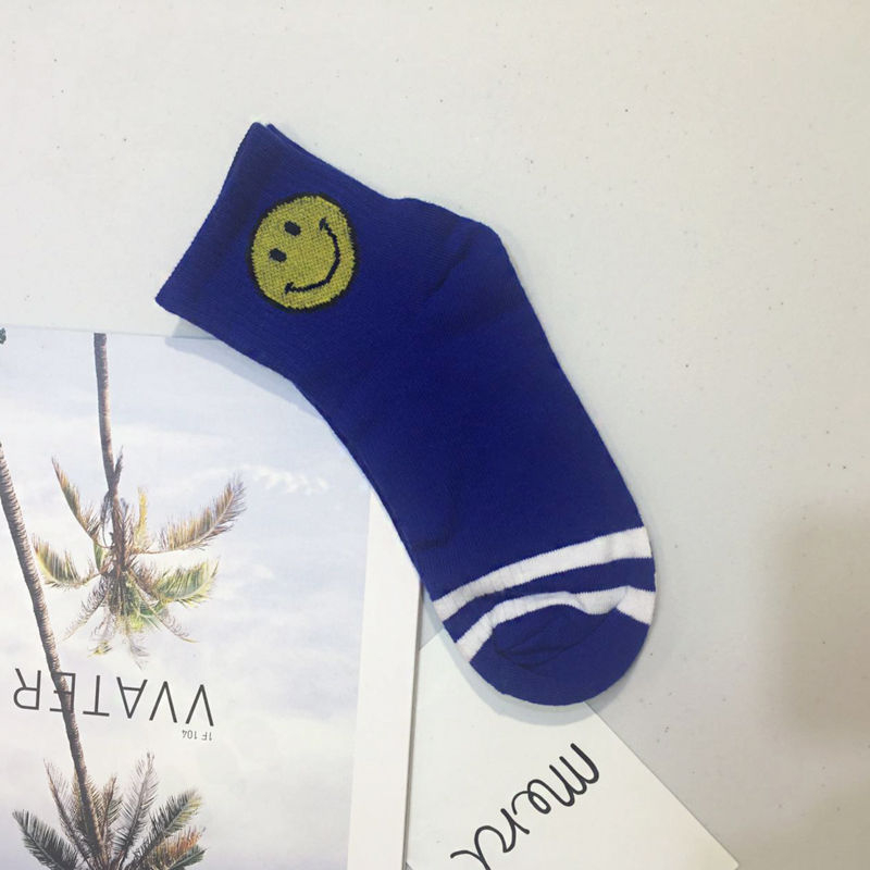 Dute - Smiley Face Enkelsokken