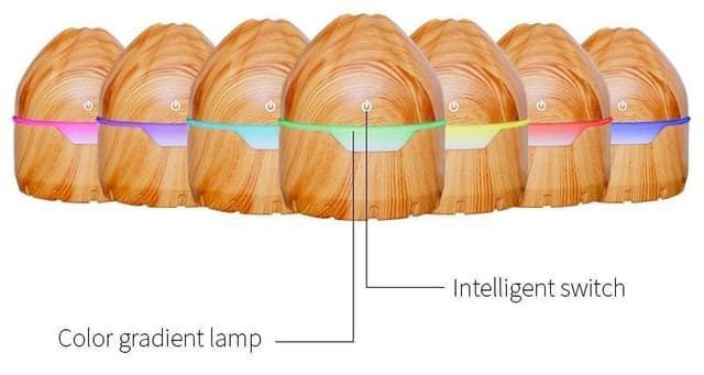 Aroma Diffuser/Fugter i trædesign, Lyst træ