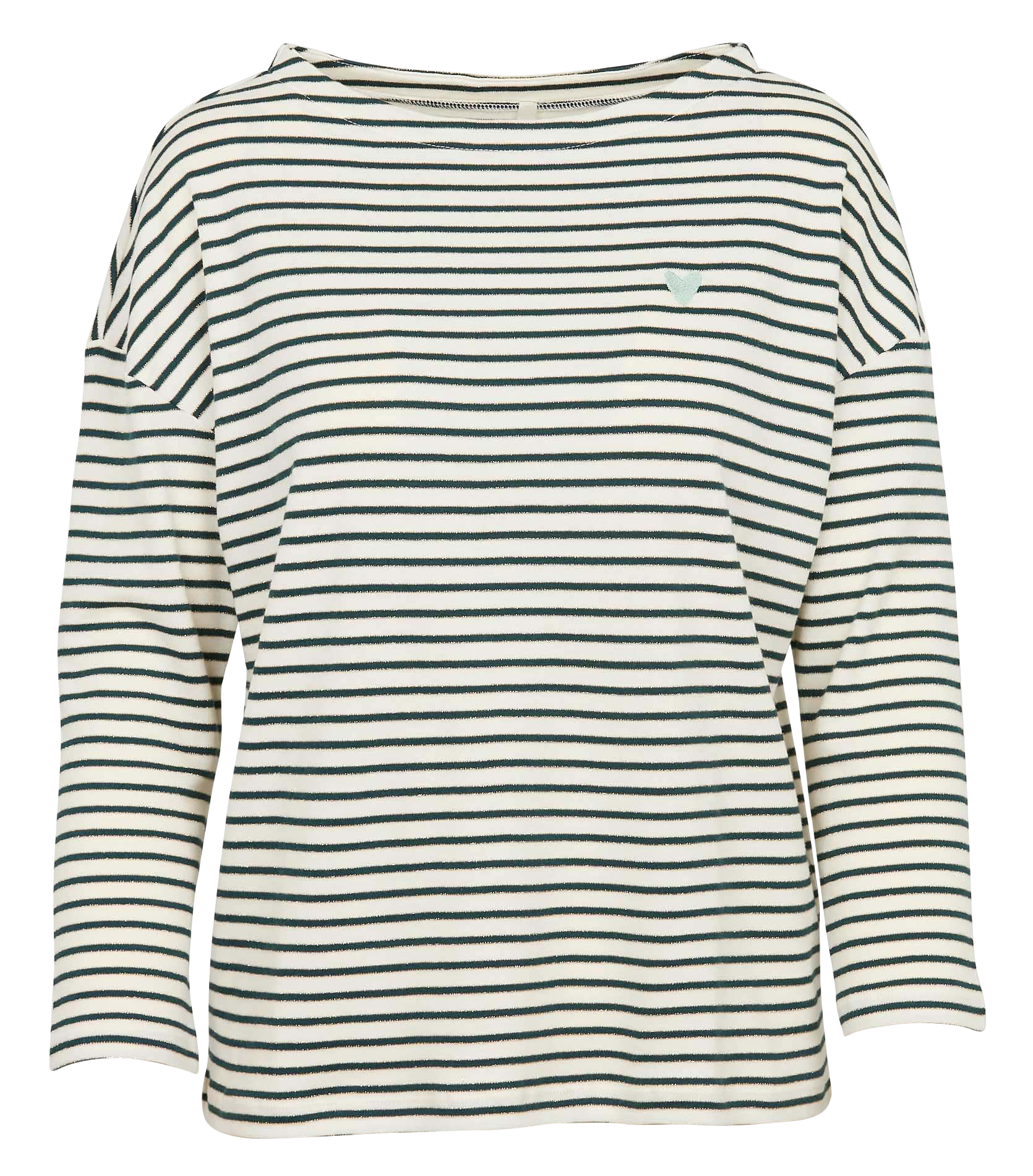 Tee-shirt droit col rond en coton mélangé | Blanc