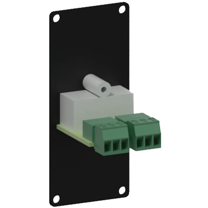 Caymon CASY132/B 2x RCA naar 2x 3pins terminal block module voor CASY-chassis