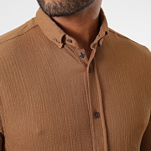 Chemise Manches Longues Camel