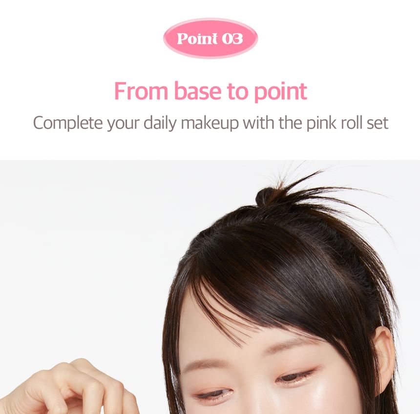CORINGCO - Roze Roll Make-up Kwastenset