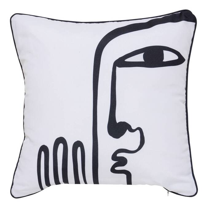 Housse de coussin d'extérieur carré NOLAN Blanc