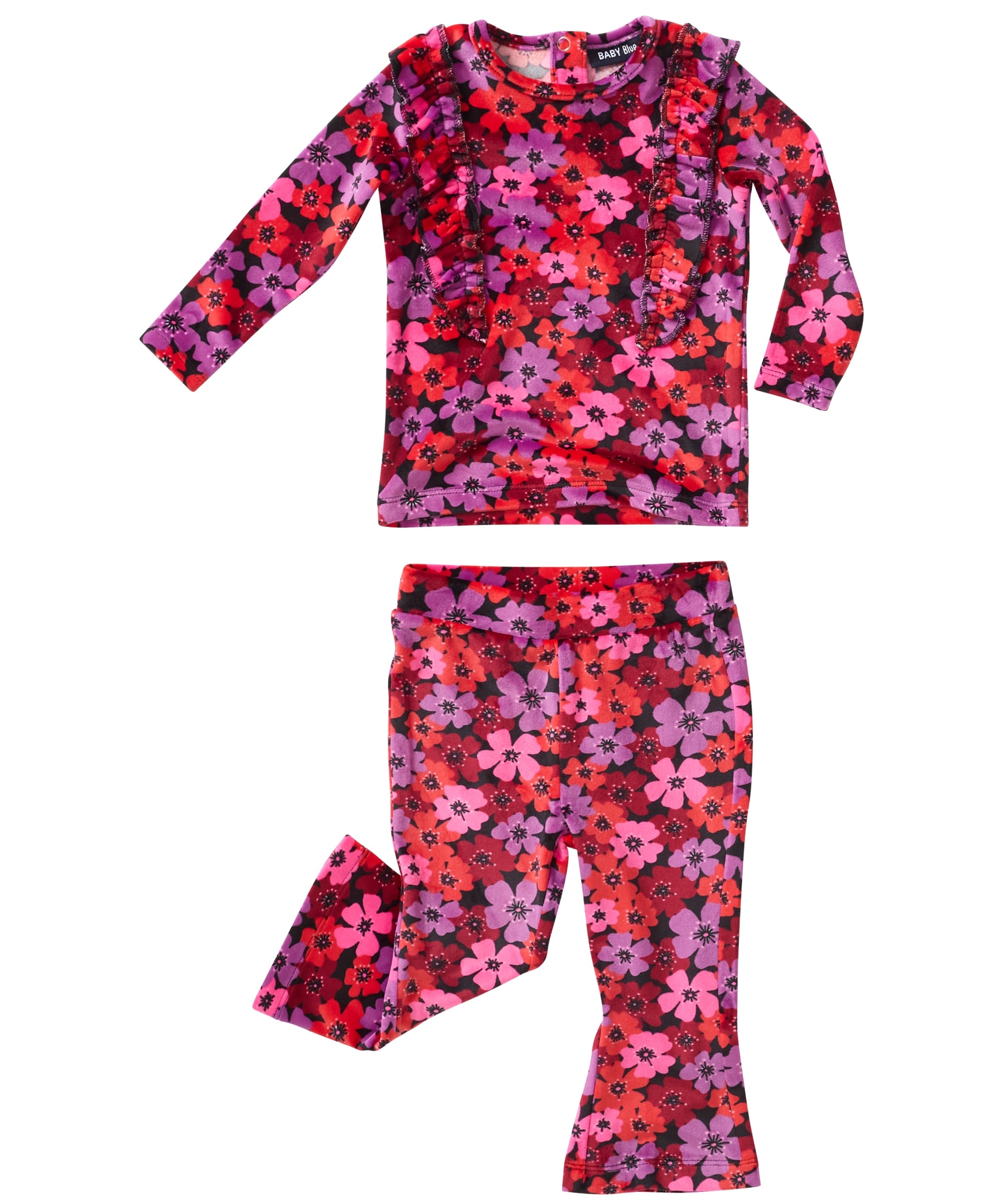 velvet top met ruches