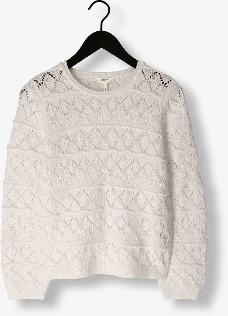 OBJECT witte object trui objliva l/s o-neck knit pullover