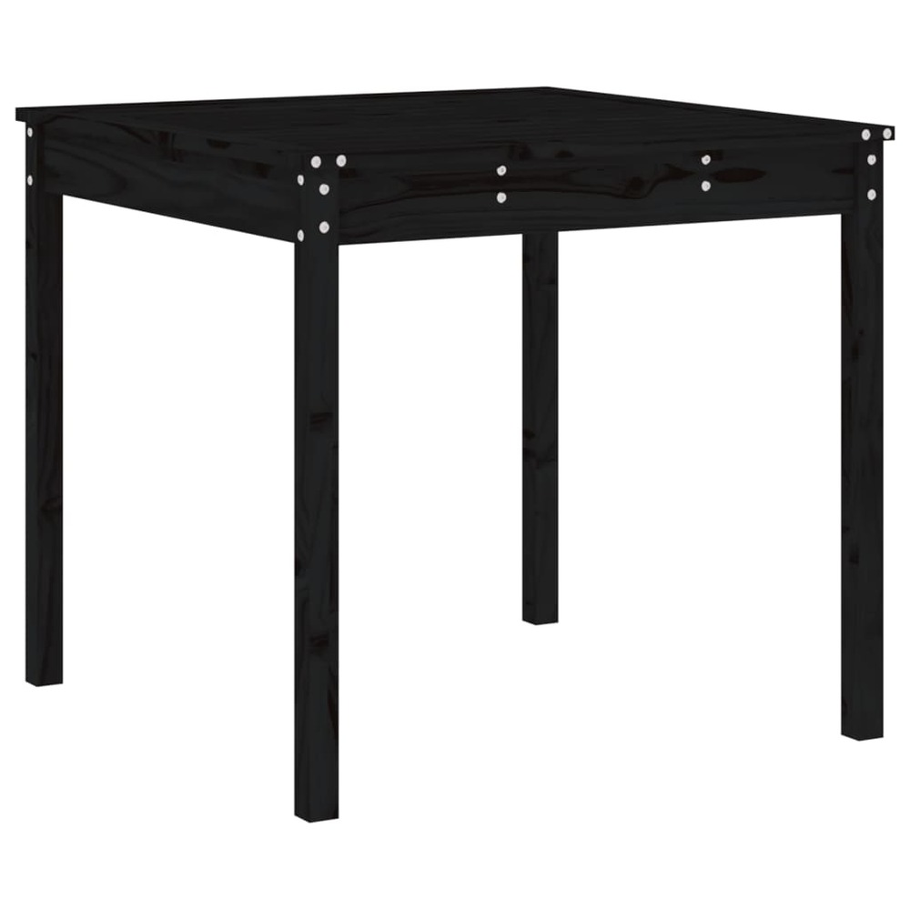 Ensemble de bistrot de jardin 3 pcs noir bois de pin massif