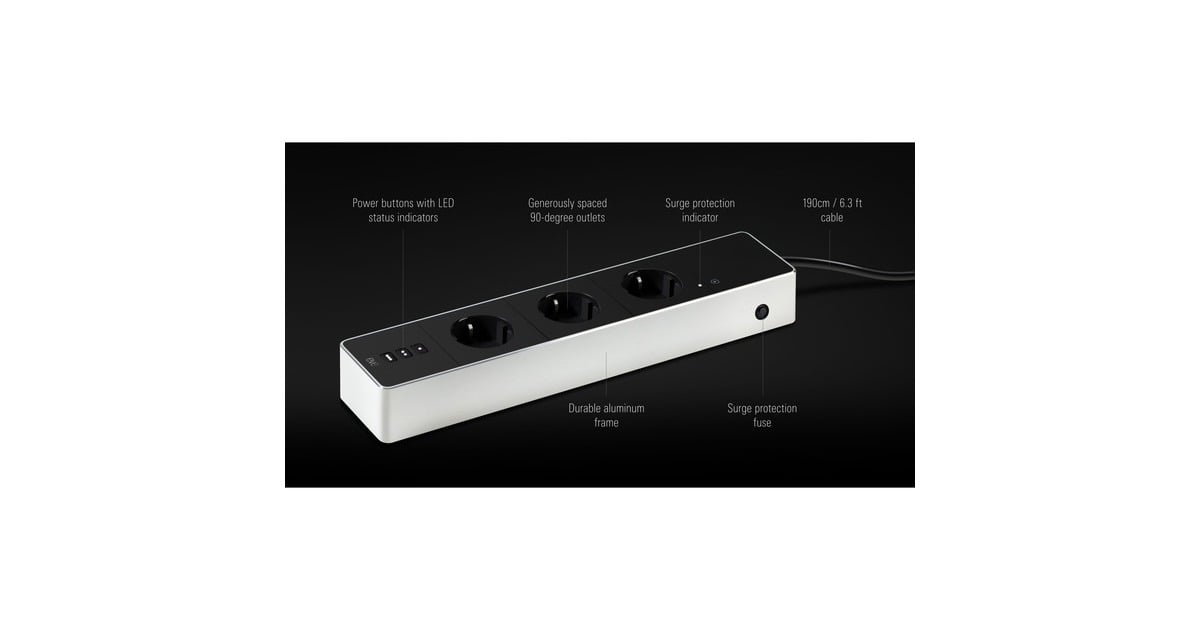 eveEnergy Strip stekkerdoos  (Zwart, WLAN (2,4 GHz))