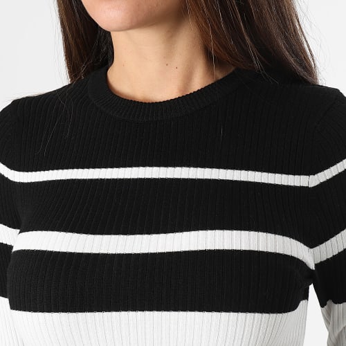 Robe Pull Femme Mauve Noir Blanc