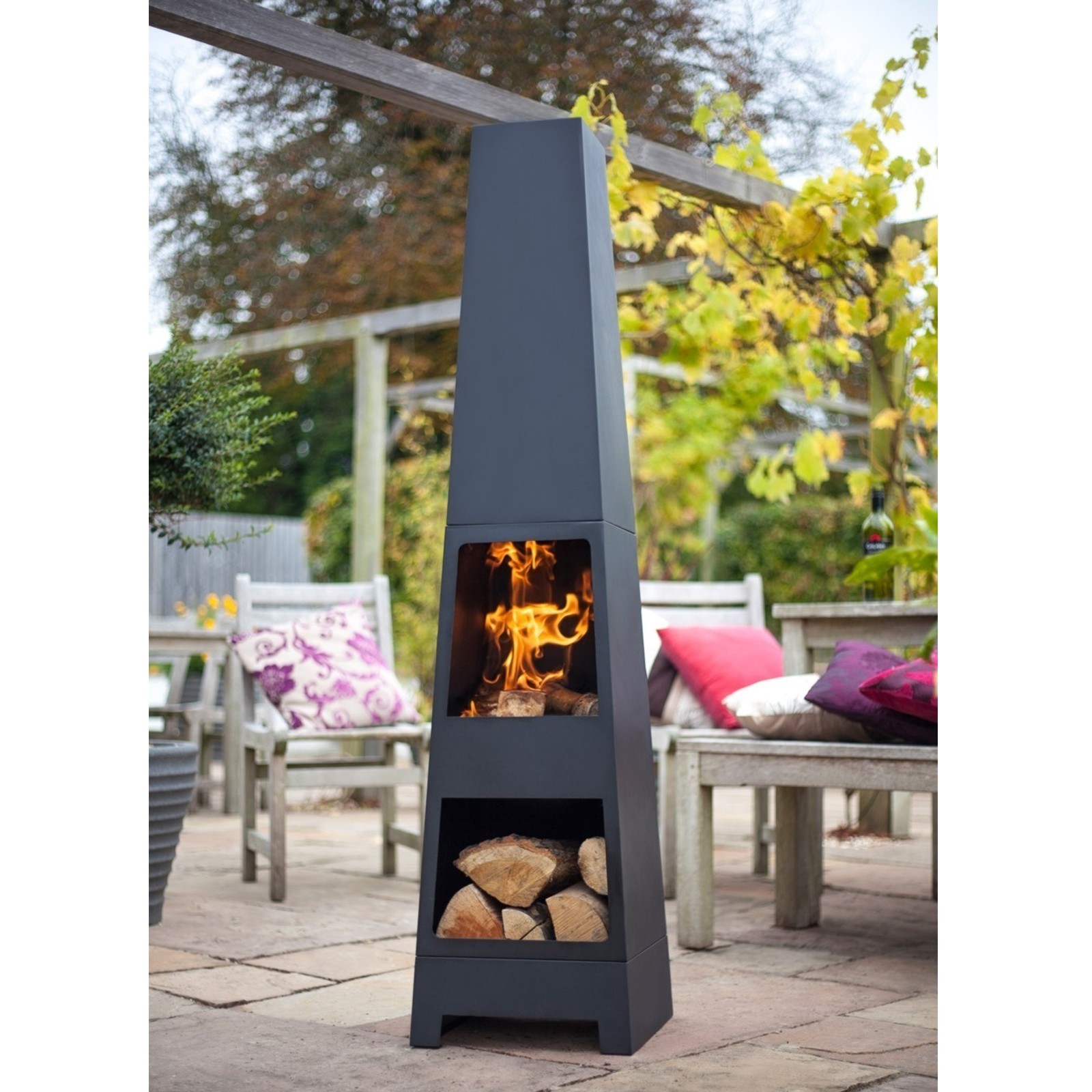 Kamin MALMO - schwarz -150 cm hoch
