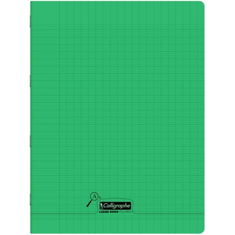 Cahier piqué 8000 POLYPRO Déficients visuels 24x32 cm 96 pages grands carreaux 2, 5mm agrandi 10/10 90 g - Assortis