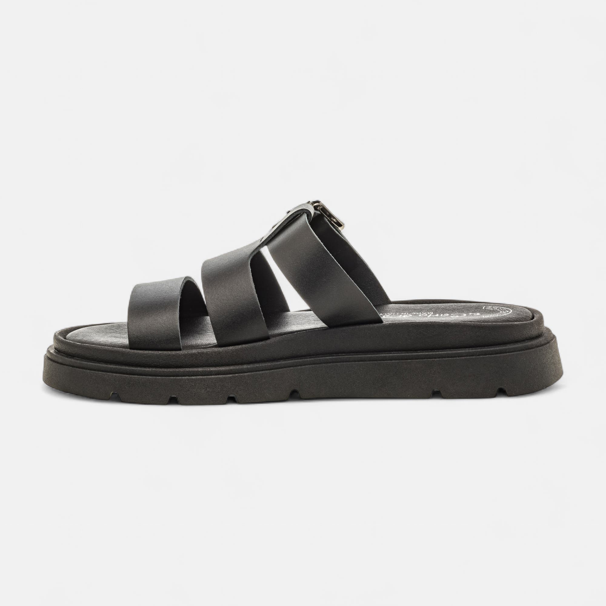 Mules Femme en cuir noir