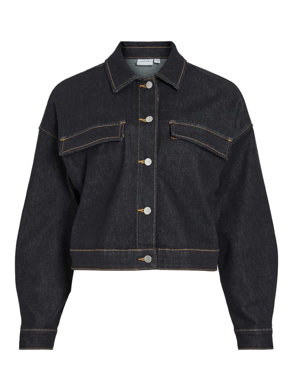 Vila  Vimensina LS denimjakke - Dark Blue Denim