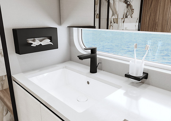 Distributeur de mouchoirs en papier noir mat Hansgrohe