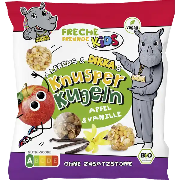 Kids Bio Alfreds & DIKKAs Knusper Kugeln Apfel & Vanille