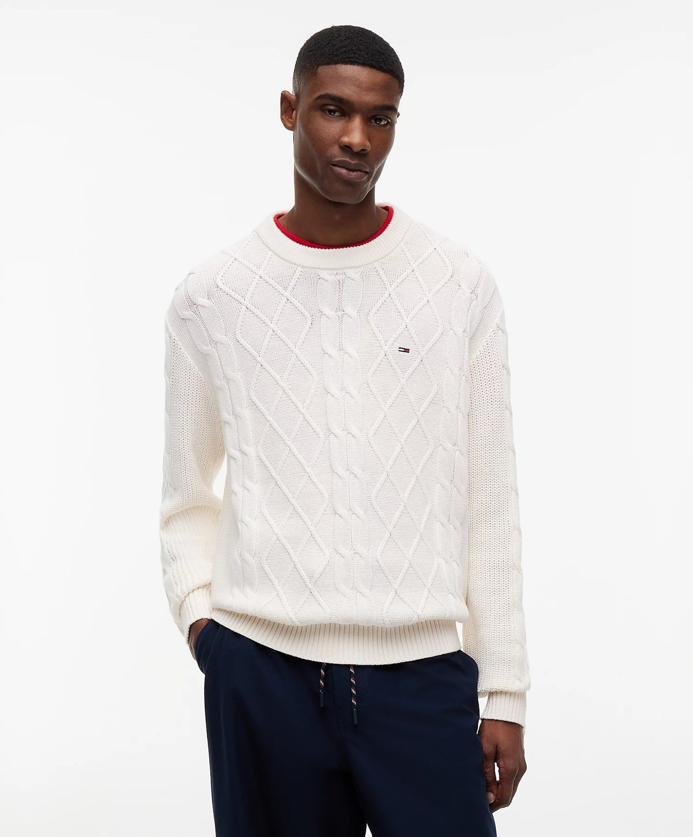 Tommy Jeans Heren trui ecru