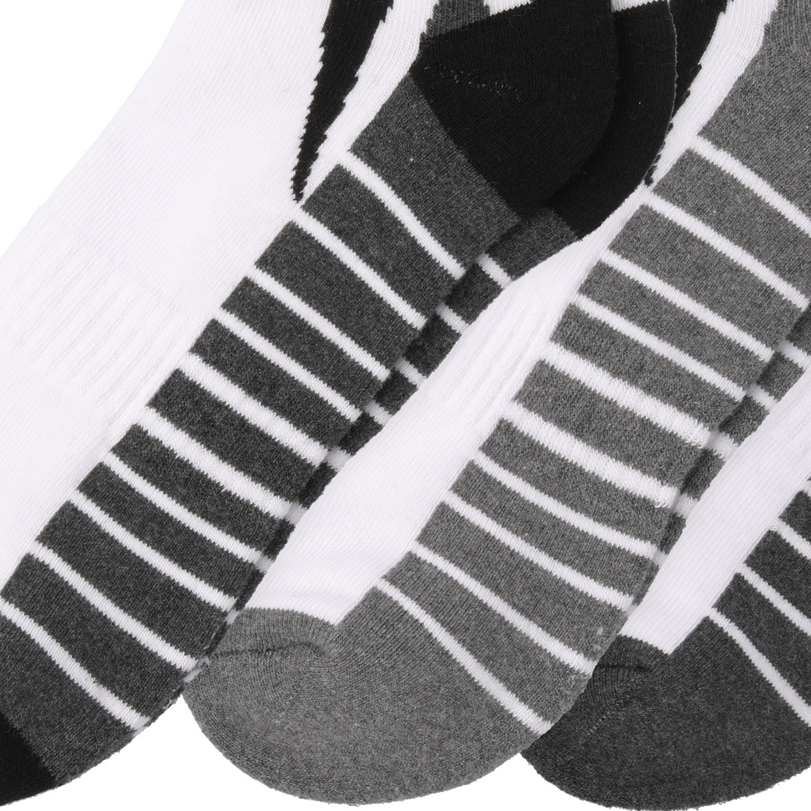 VanVaan 3 Paar Herren Trekking Sneaker-Socken weiss / dunkelgrau