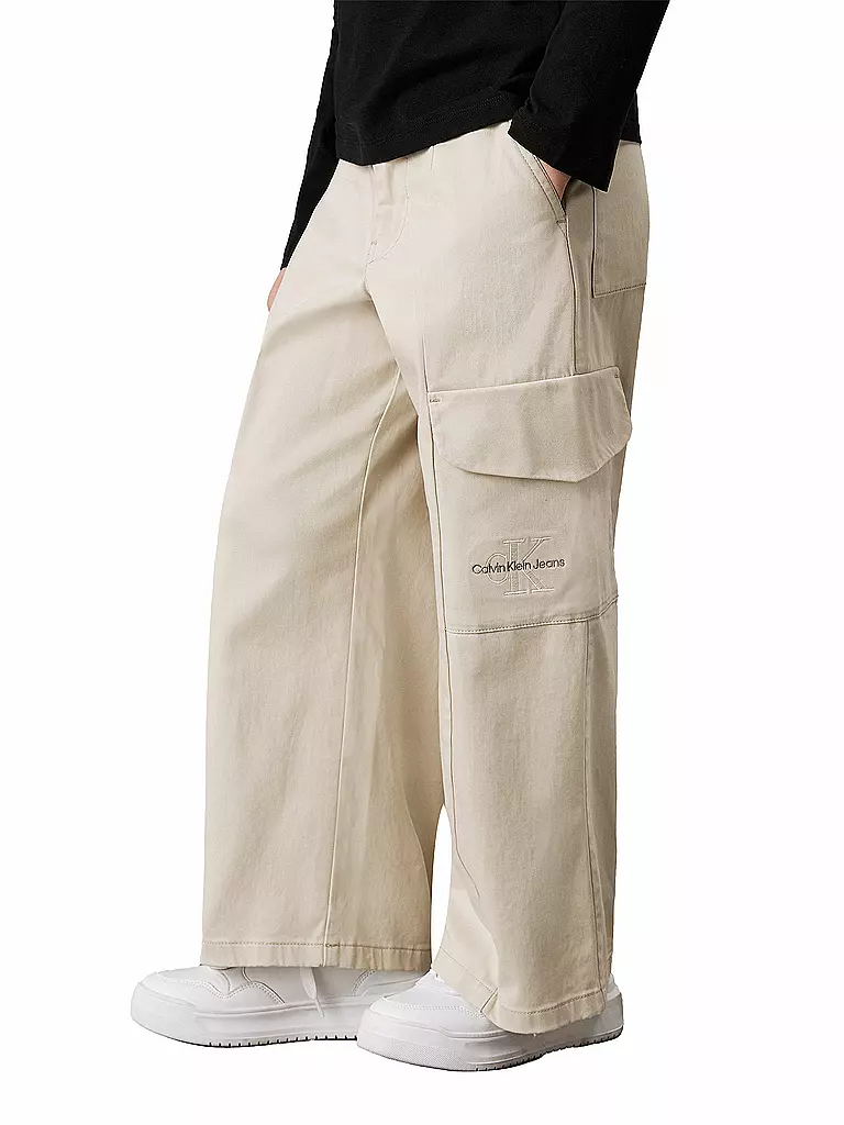 CALVIN KLEIN JEANS Mädchen Cargohose beige