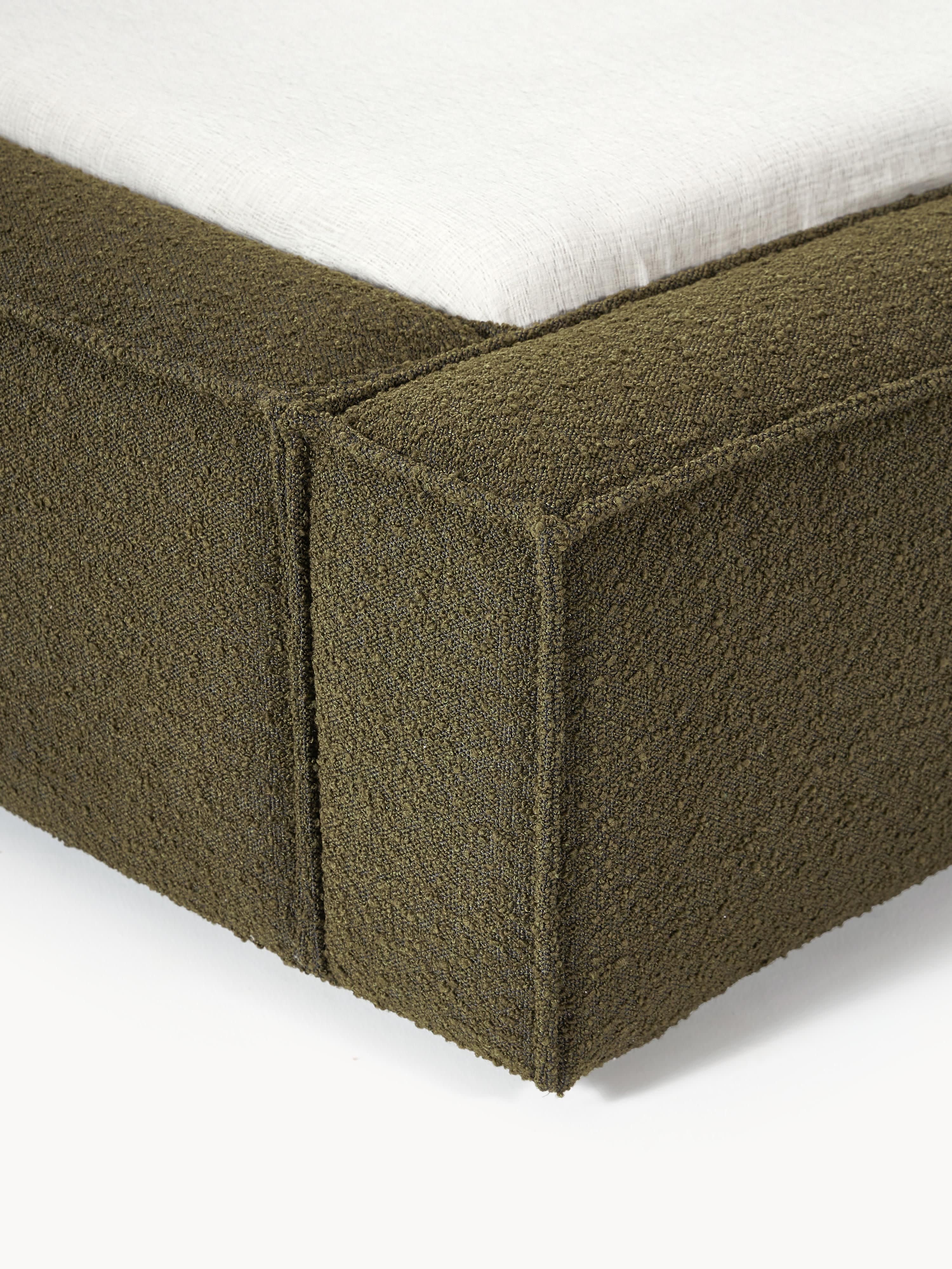 Bouclé gestoffeerd bed Lennon