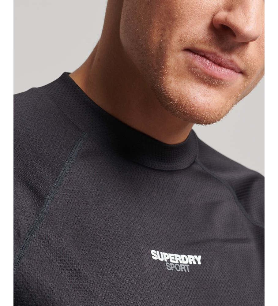 Camisa Superdry Train Collar, preta