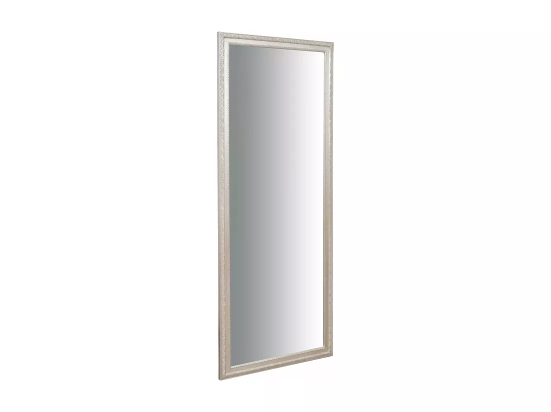 Miroir mural en finition feuille d'argent - Bois - 72x180 cm