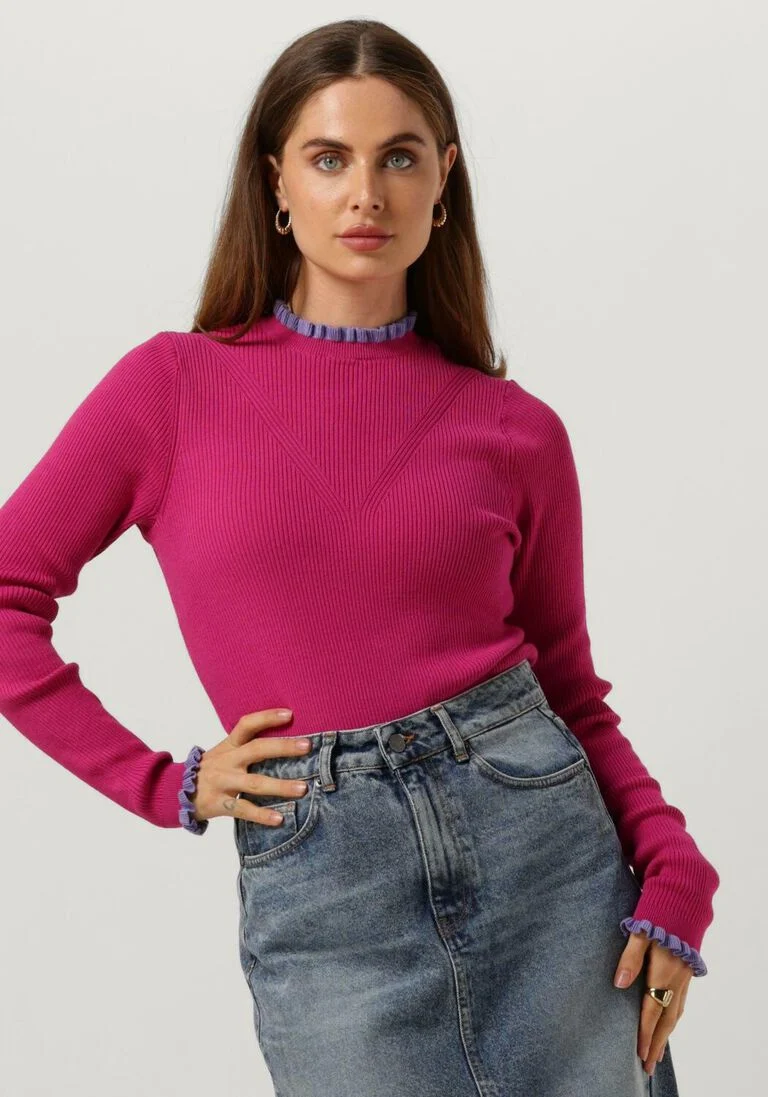 POM AMSTERDAM roze pom amsterdam trui fiery pink